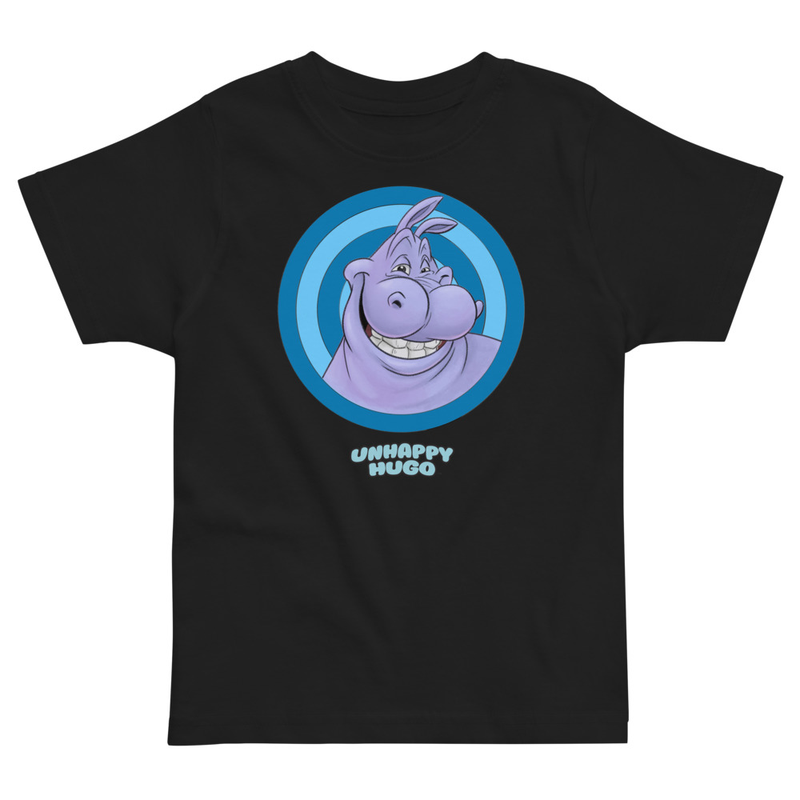 Unhappy Hugo Blue Circles T-Shirt for Preschoolers