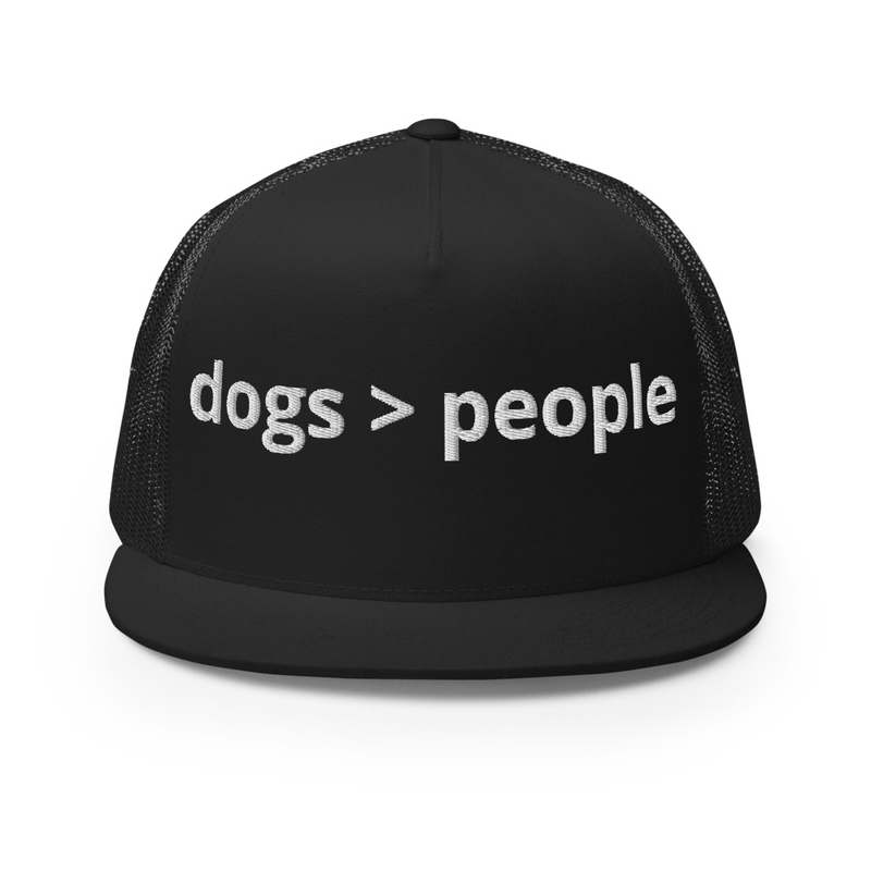 dogs > people Trucker Cap – One size, Black