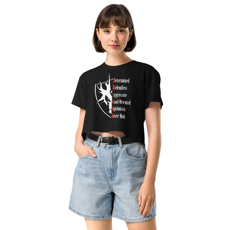 Women’s Anagram Black crop top