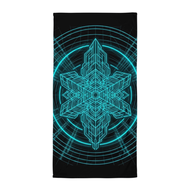 Uncle Benny ® Deep Space Relay IBM Quantum Computer Beach Towel