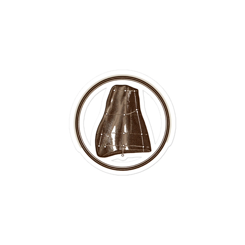 Brisket Primal Engraving Sticker (Artist Series) mockup
