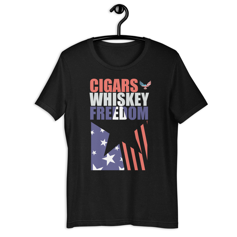 Cigars Whiskey Freedom - AMERICA Unisex t-shirt