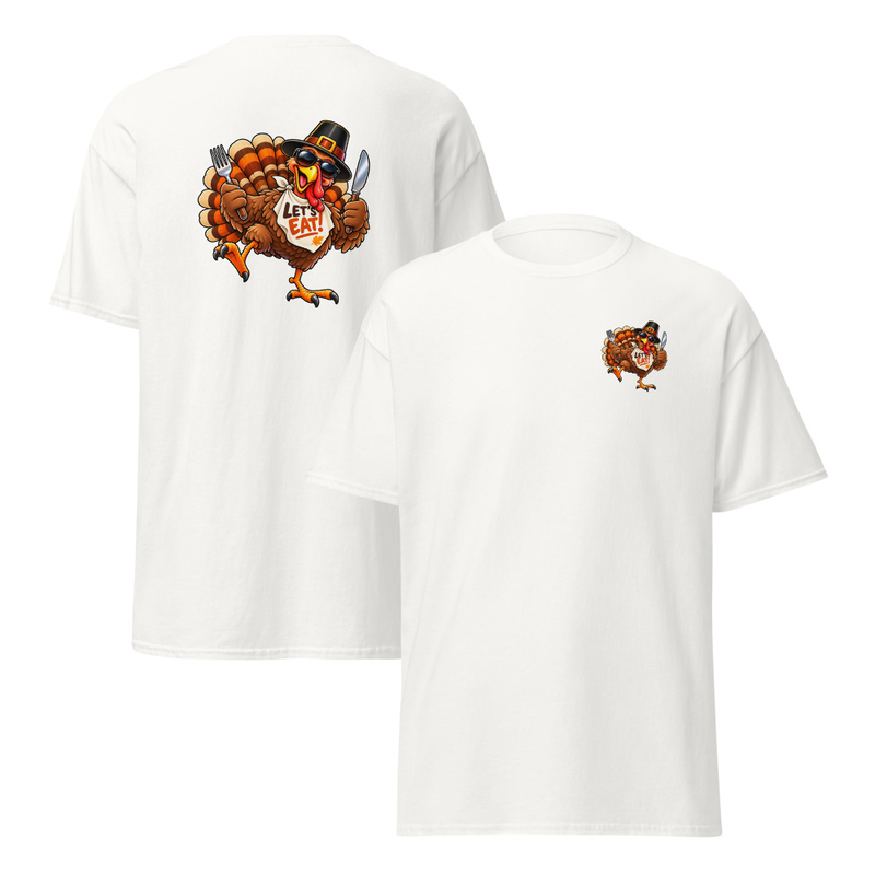 Let's Eat Thanksgiving Unisex classic tee – S, White