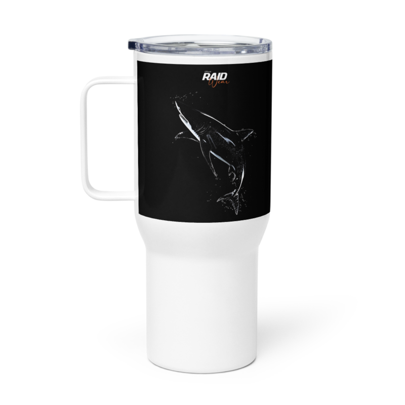 RAID Wear Shark Travel Mug – 25 oz, White