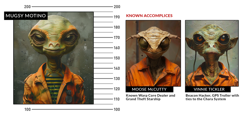 Alien Mugshots - Mugsy Motino