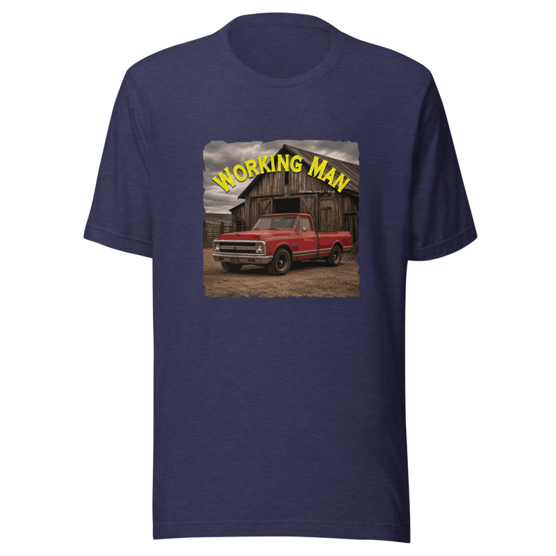 Working Man Unisex t-shirt – L, Heather Midnight Navy
