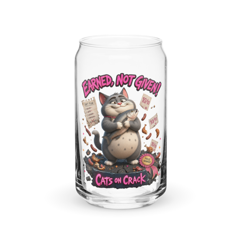 Earned Not Given 16oz Can Glass