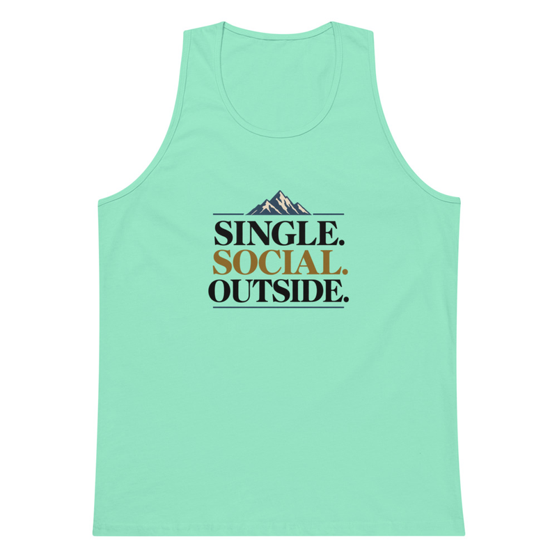 Premium tank top - Single social Outside - all  – XL, Mint