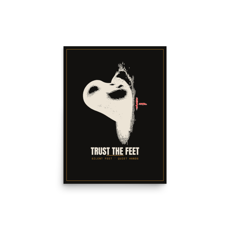 Trust The Feet Poster mockup