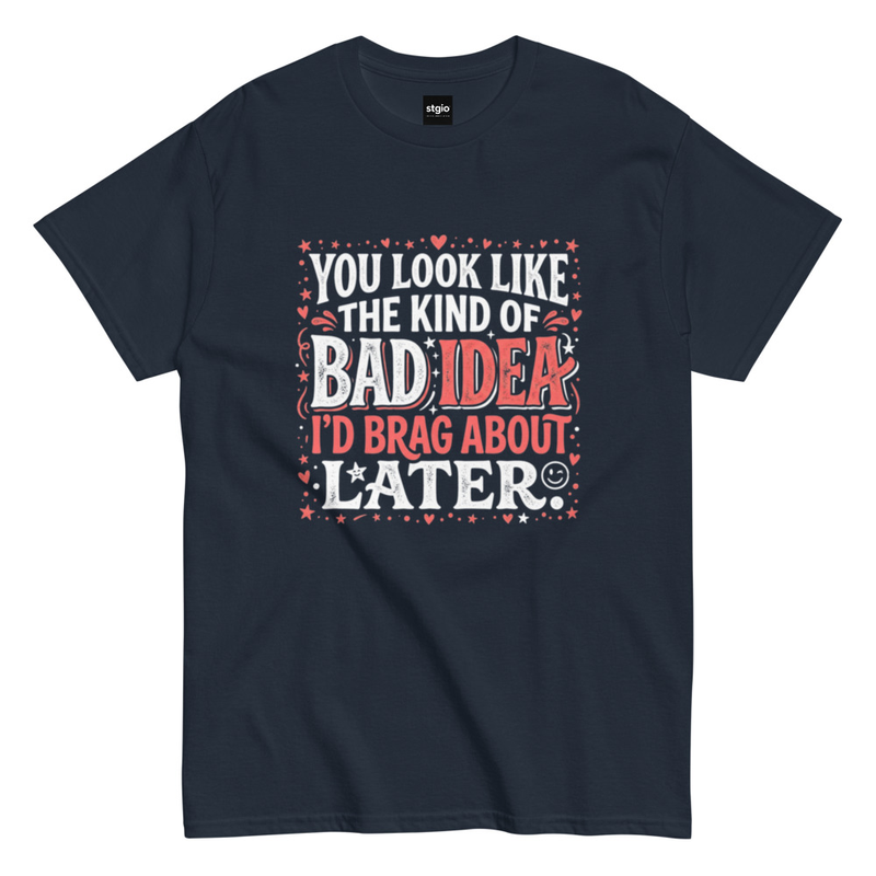 Bad Idea Unisex classic tee – M, Navy