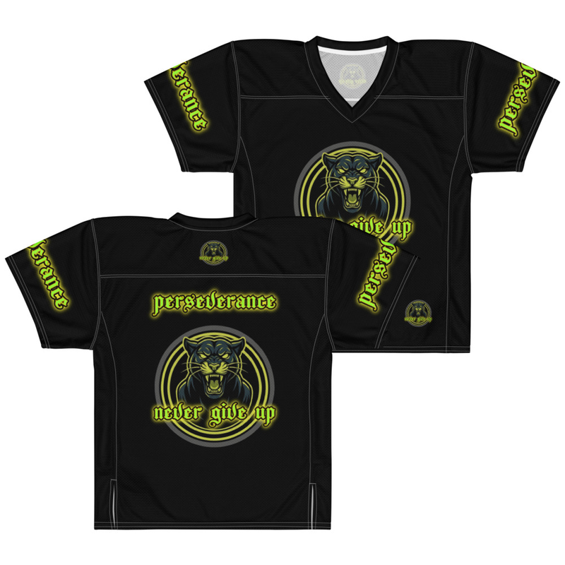 NEVER GIVE UP Football Jersey