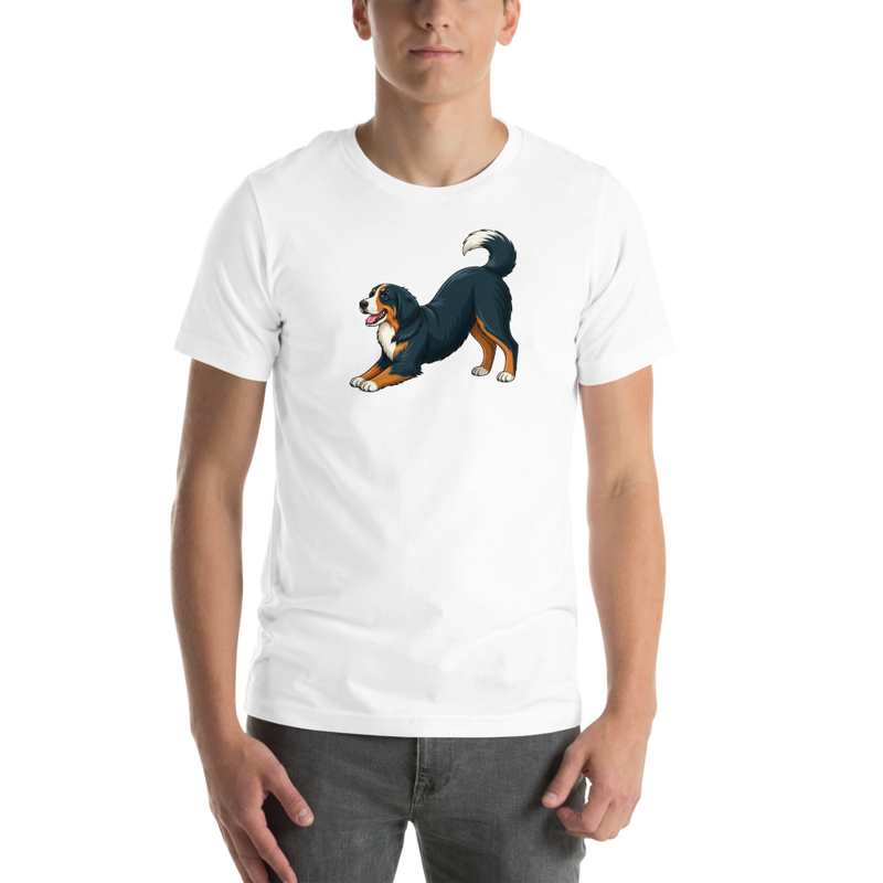 Downward Dog Bernese Mountain Dog Unisex T-Shirt