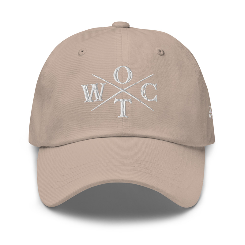 OTWC - Dad Hat - White Text – One size, Stone