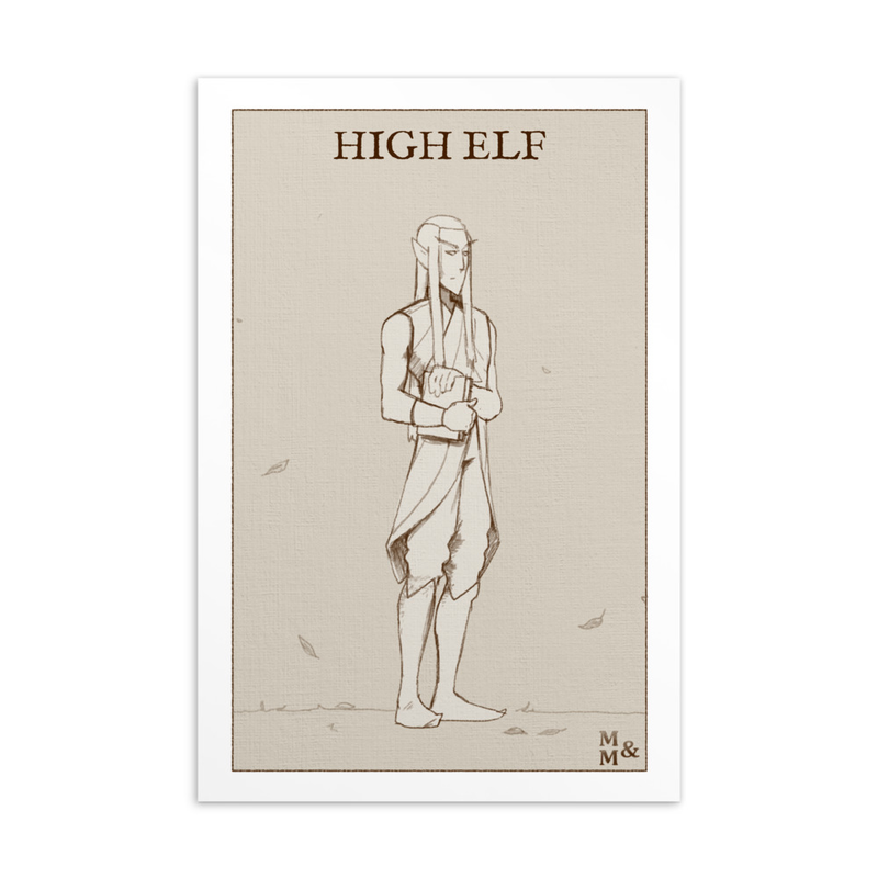 Illustrated Card: High Elf Male