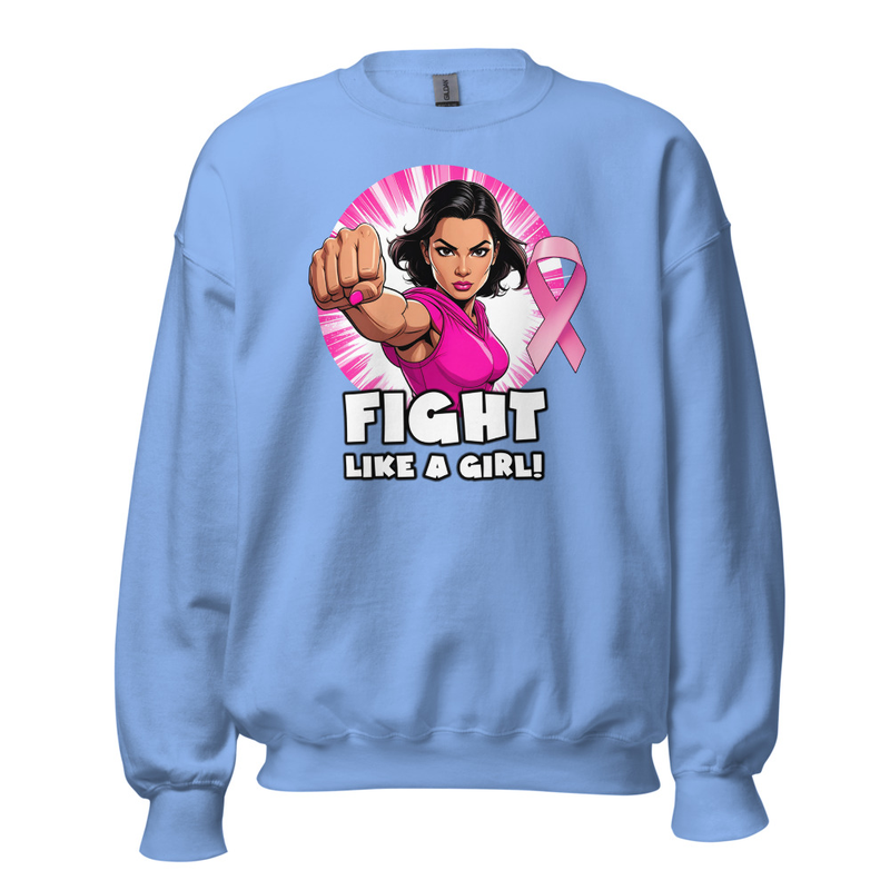 "Fight Like A Girl" Unisex Crew Neck Sweatshirt