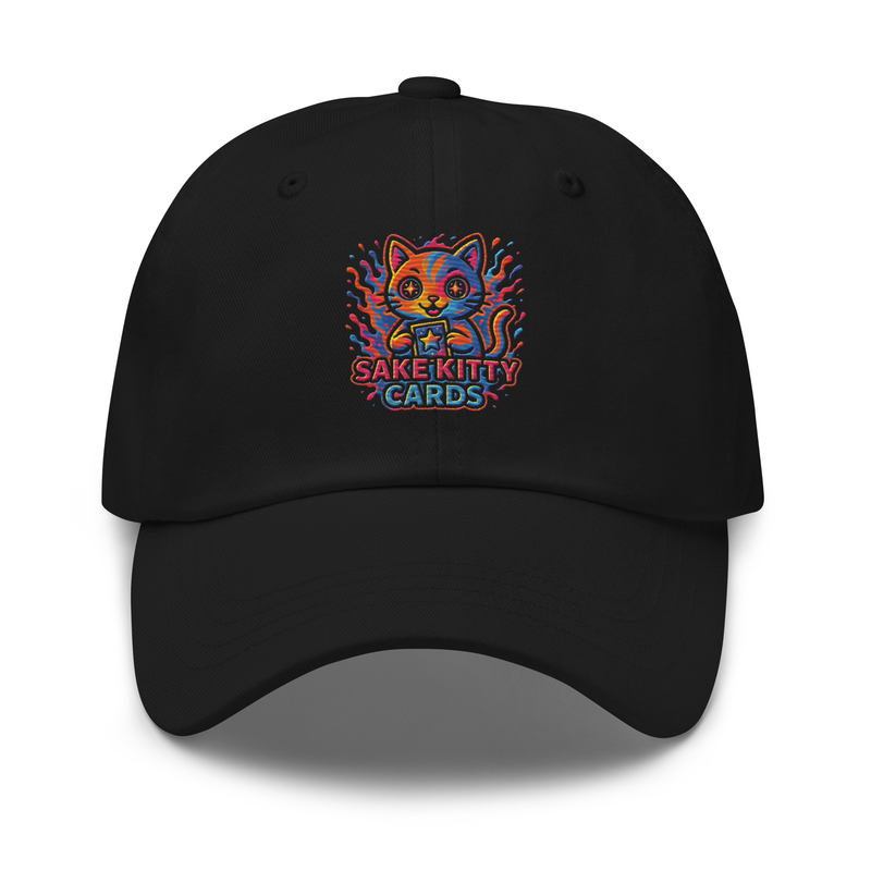 Sake Kitty Cards Neon Logo Dad Hat