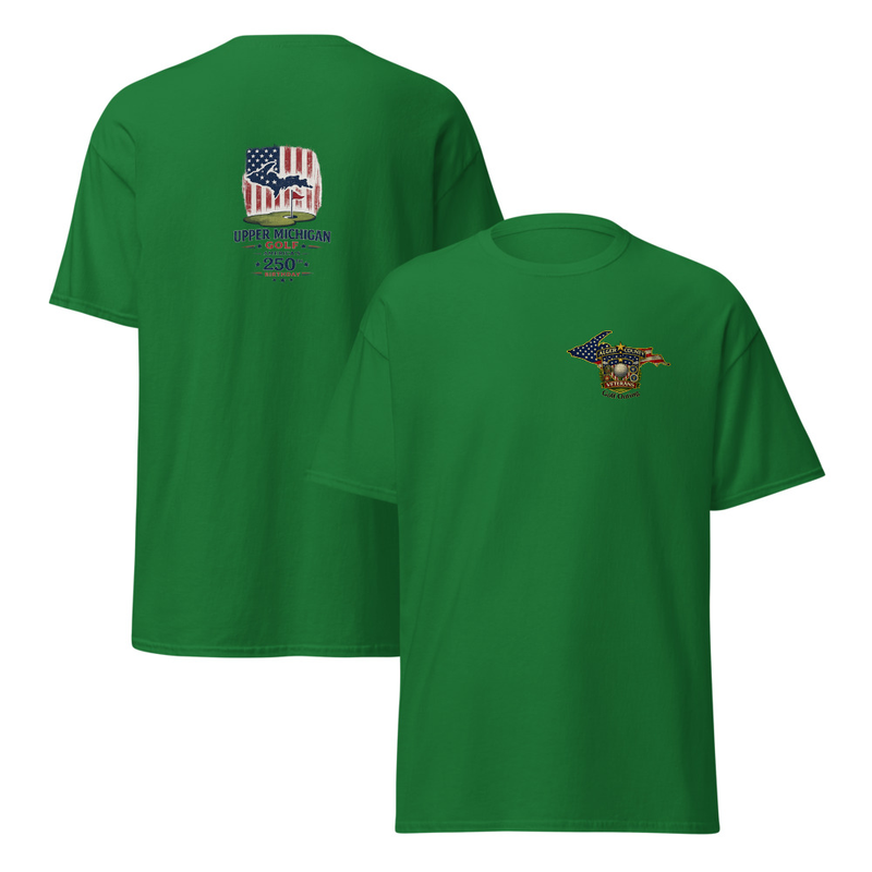 Alger County Veteran's Golf Outing Logo #4 Unisex classic tee – XL, Turf Green