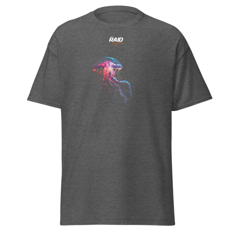 RAID Wear Jellyfish Front Print T-Shirt – 3XL, Dark Heather