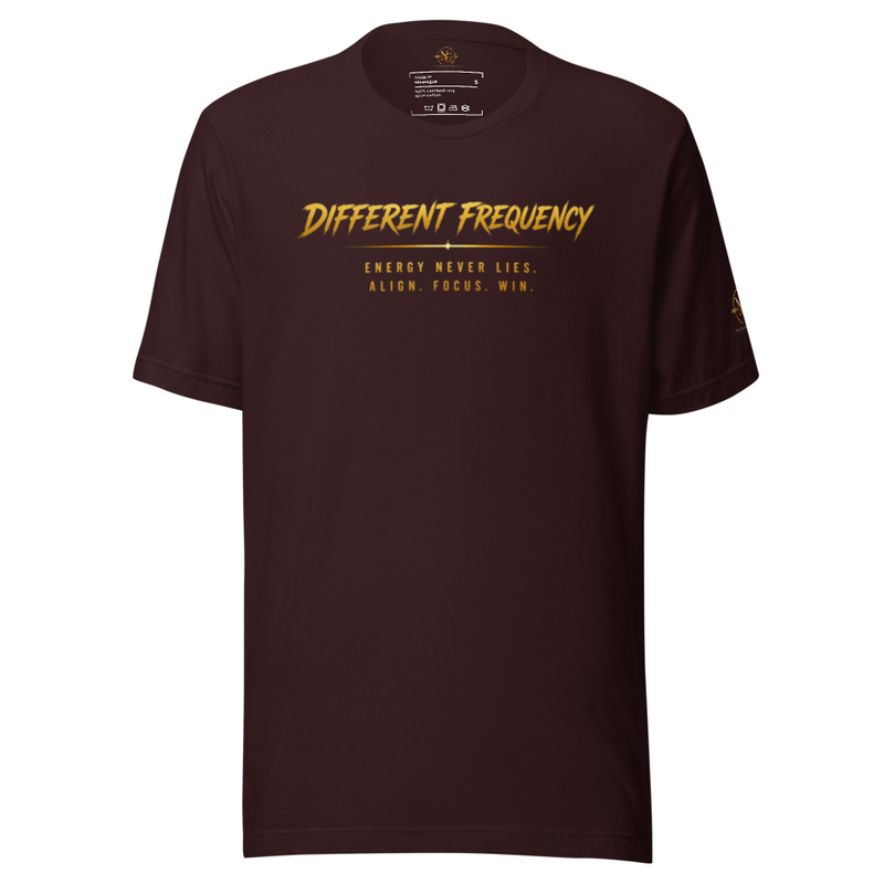 Different Frequency (Unisex t-shirt) – S, Oxblood Black