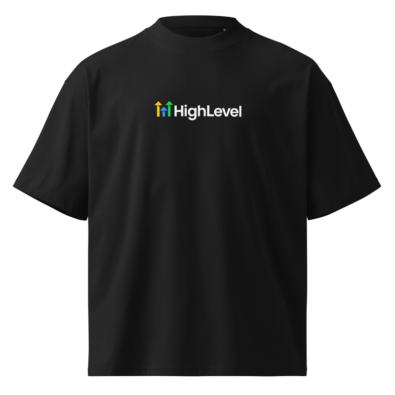 HighLevel Oversized High Neck T Shirt – S, Black