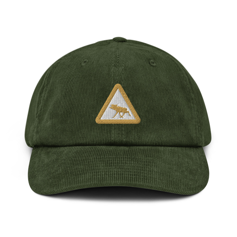 Corduroy hat - Moose warning view 3