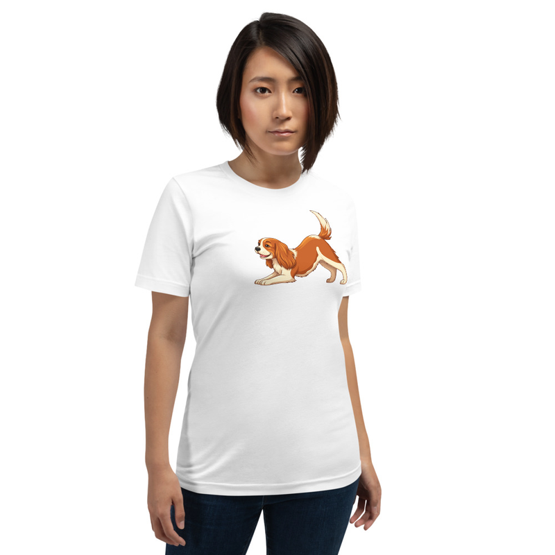 Downward Dog Cavalier King Charles Spaniel Unisex Tee