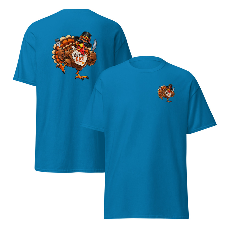 Let's Eat Thanksgiving Unisex classic tee – S, Sapphire