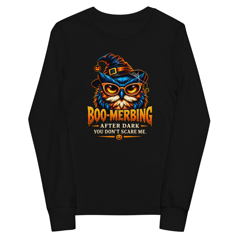 “You Don’t Scare Me” Youth Long Sleeve Tee — BOOMERBING AFTER DARK™