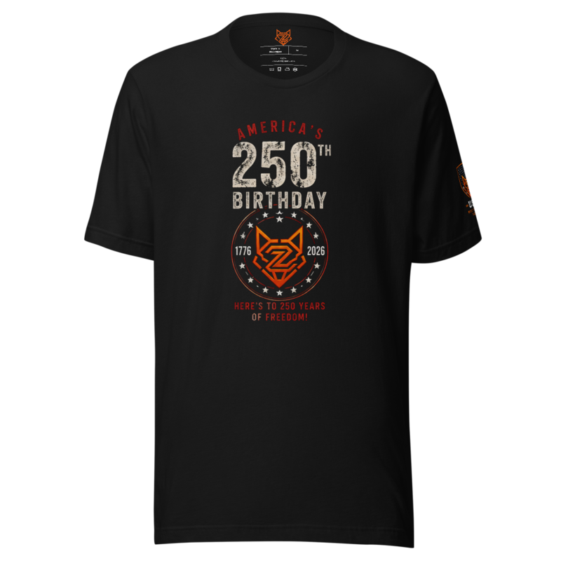 America's 250th — Here's to 250 Years | Tee — Black / XS