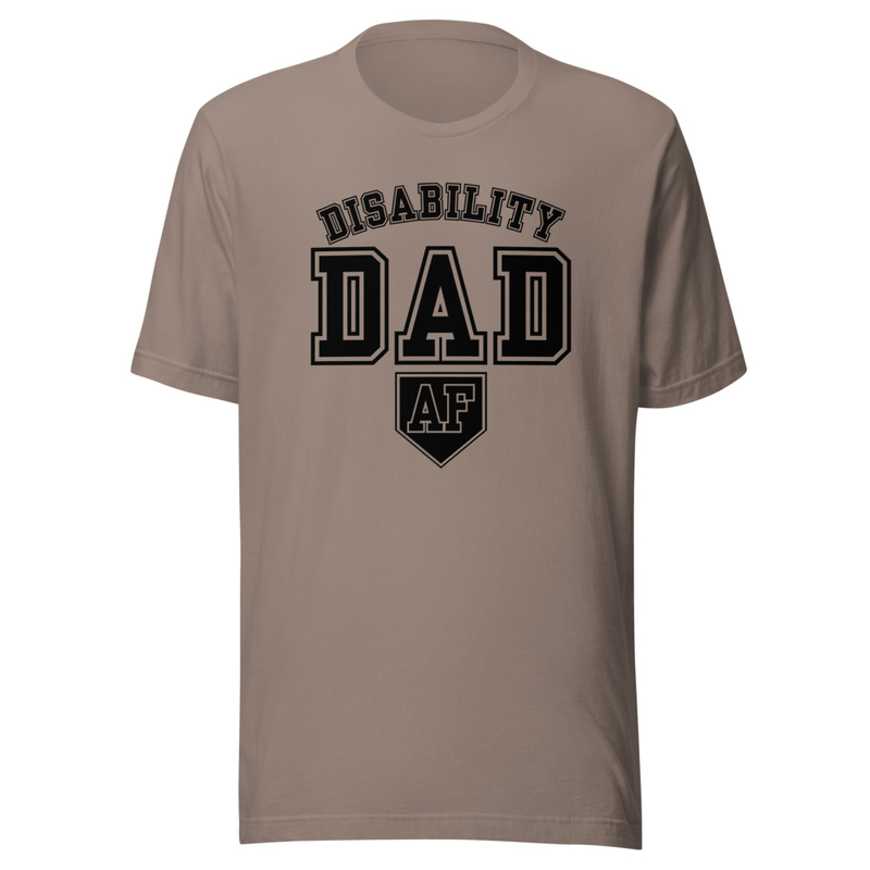 Disability Dad AF *black text* – L, Pebble