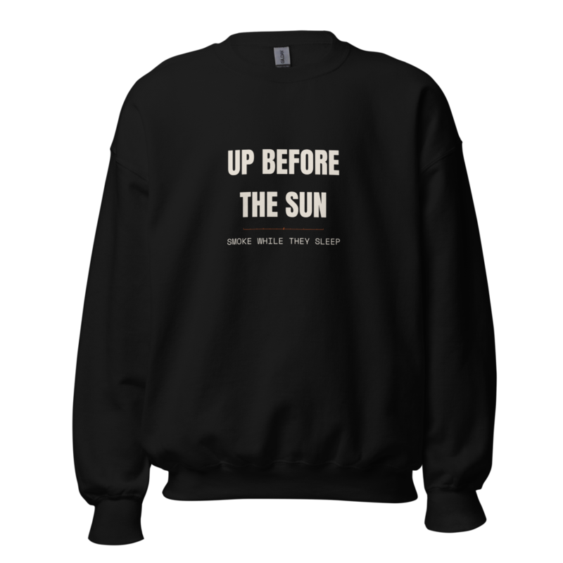 UP BEFORE THE SUN Crewneck mockup