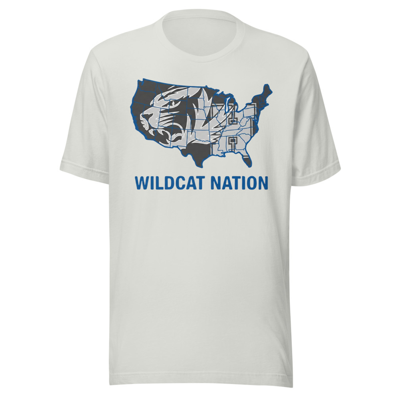 Wildcat Nation Unisex t-shirt – S, Silver