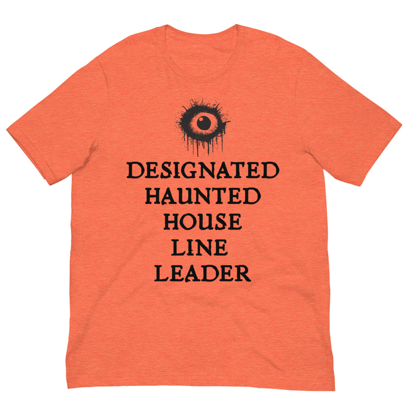 Haunted House Line Leader Tee – 3XL, Heather Orange