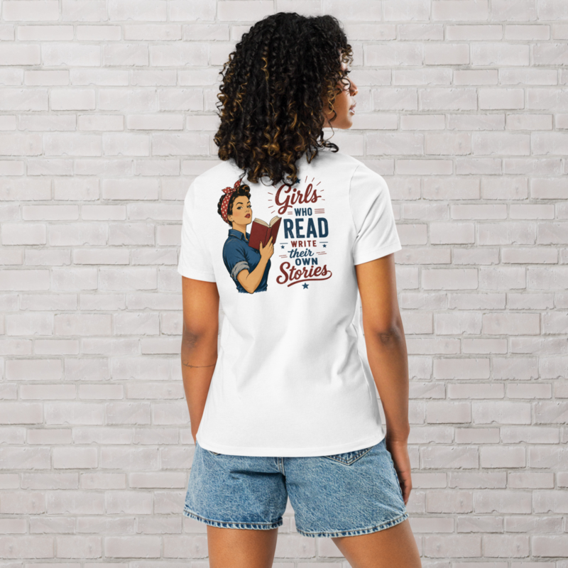 Girls Who Read Women's Relaxed T-Shirt – S, White