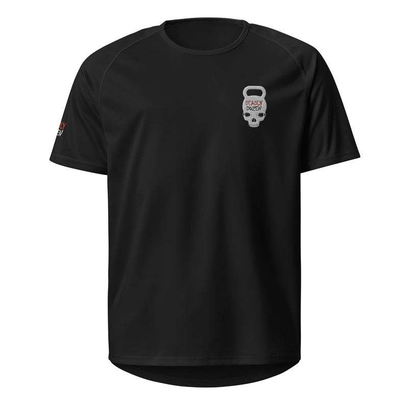 Embroidered Sports T-Shirt, Black