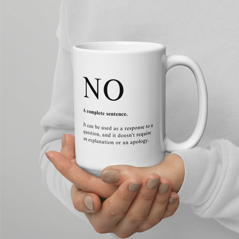 NO!!! Its a Complete sentence. – 15 oz, White
