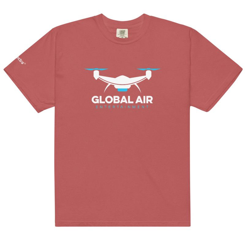 Unisex garment-dyed heavyweight t-shirt – L, Crimson