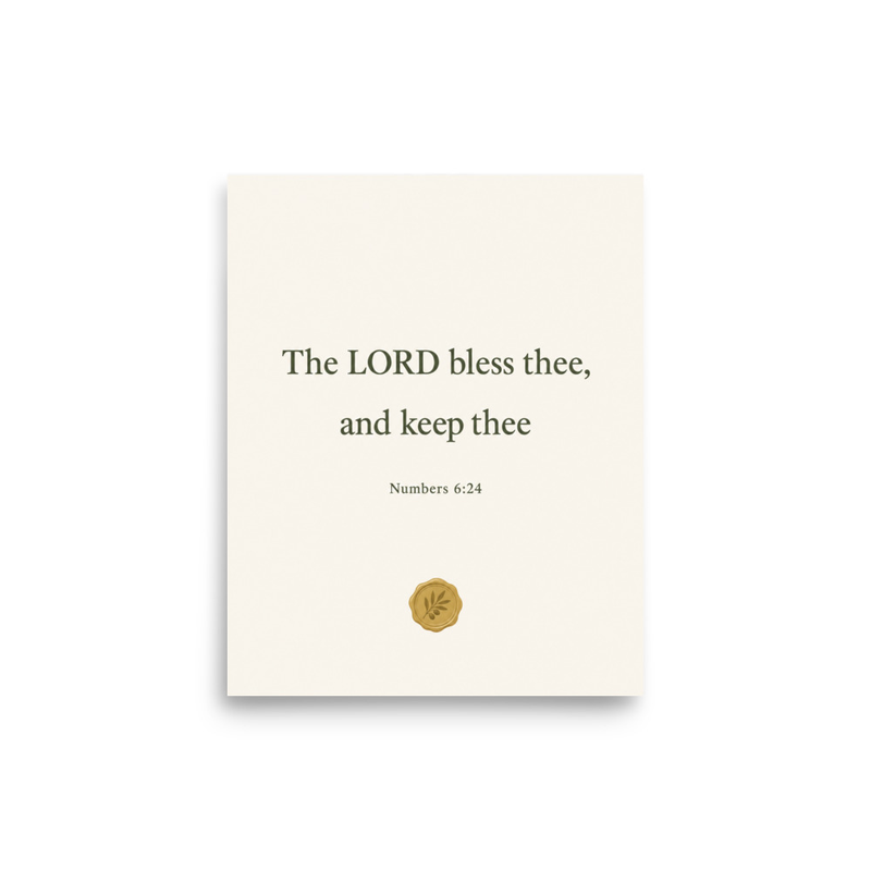 Scripture Print - Numbers 6:24 – 8″×10″