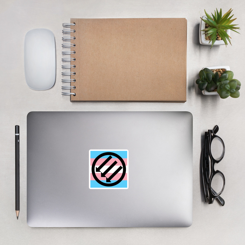 NFA trans antifa Bubble-free stickers