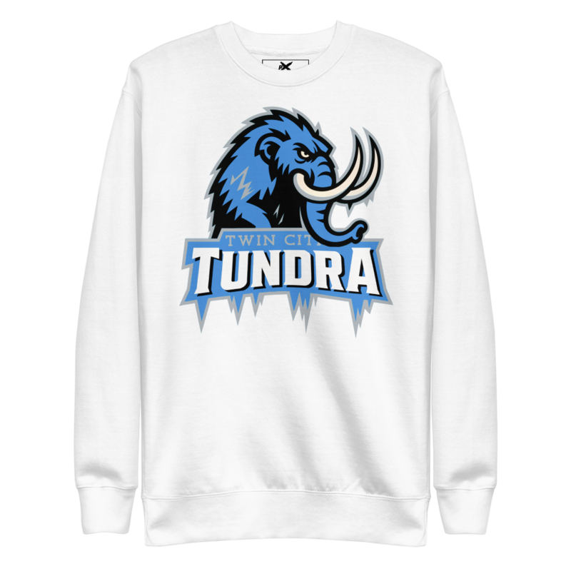 Twin Cities Tundra - Logo Crew Sweatshirt – XL, White