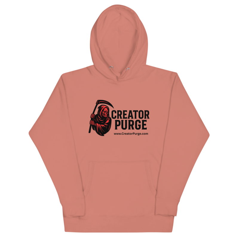 Creator Purge Logo Unisex Hoodie in Dusty Rose