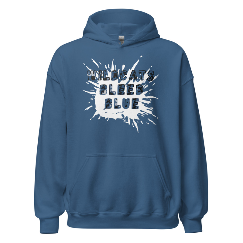 Wildcats Bleed Blue Unisex Hoodie – XL, Indigo Blue