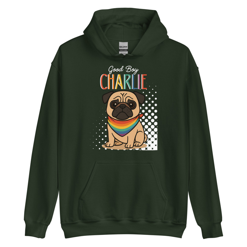 Personalized Pet Pride - Rainbow Bandana - Unisex Hoodie