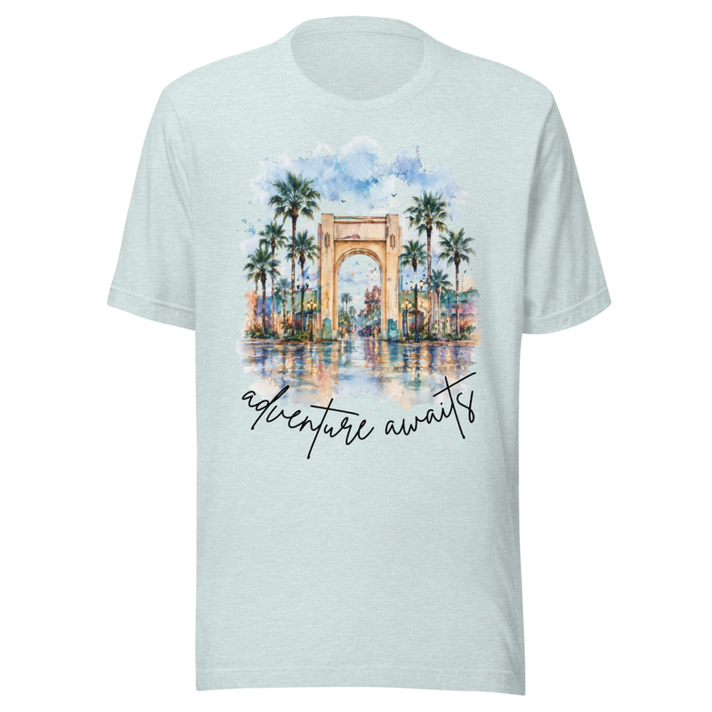 Adventure Starts Here Tee – 3XL, Heather Prism Ice Blue