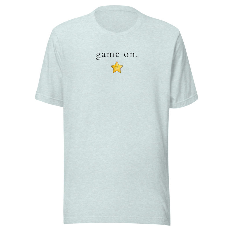 Game On Tee – 3XL, Heather Prism Ice Blue