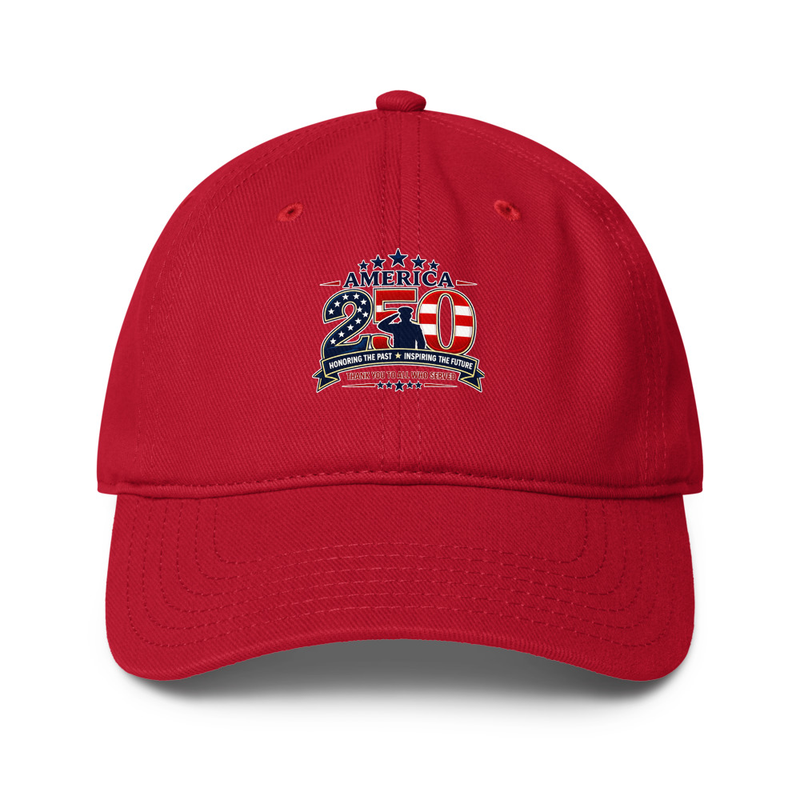 America 250 Tribute Low-profile baseball cap – One size, Red
