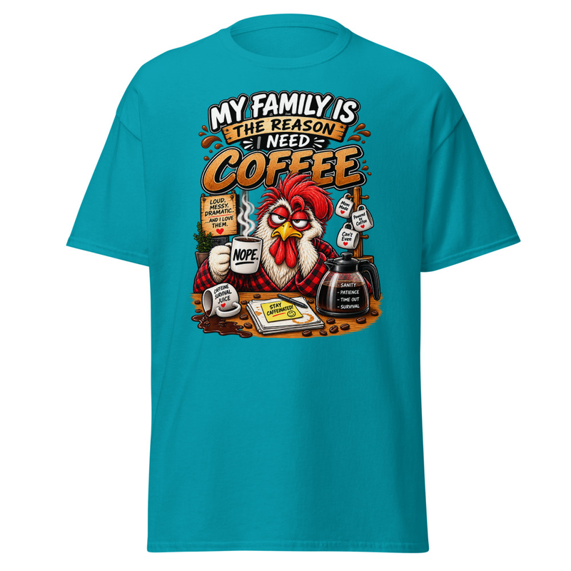 Caffeine - Unisex classic tee – XL, Tropical Blue