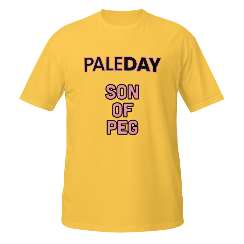 PaleDAY Son-of-Peg Unisex T-Shirt with pink/black logo