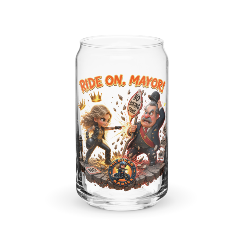 Ride On Mayor 16oz Can Glass