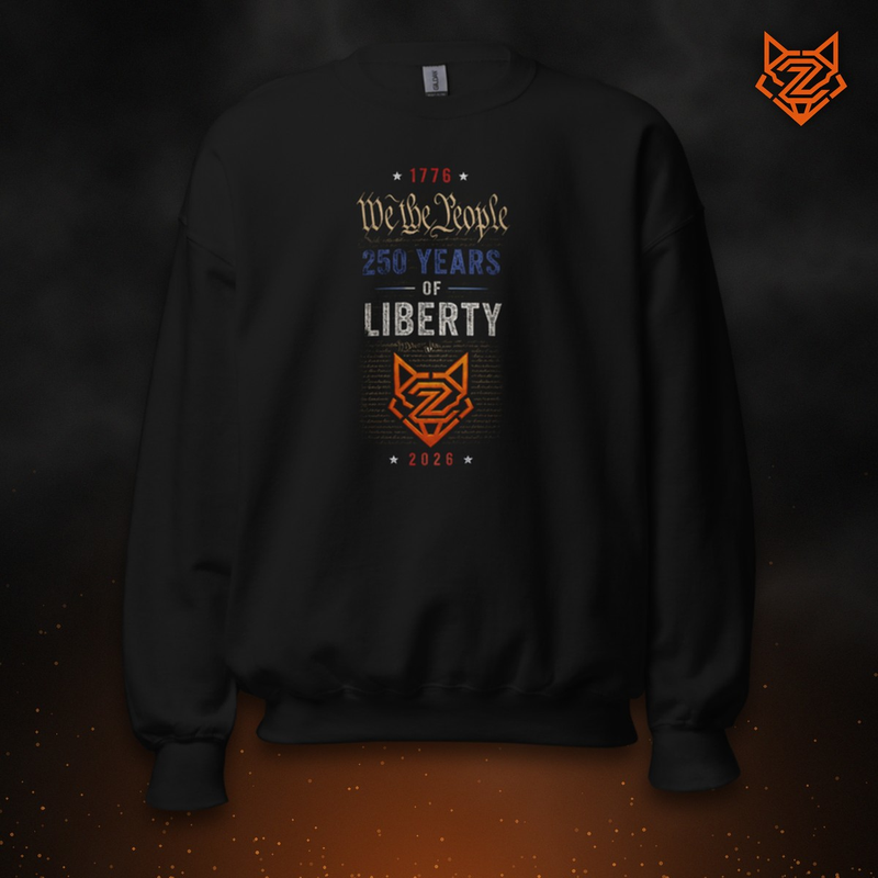 America's 250th — Liberty Scroll | Sweatshirt — Front